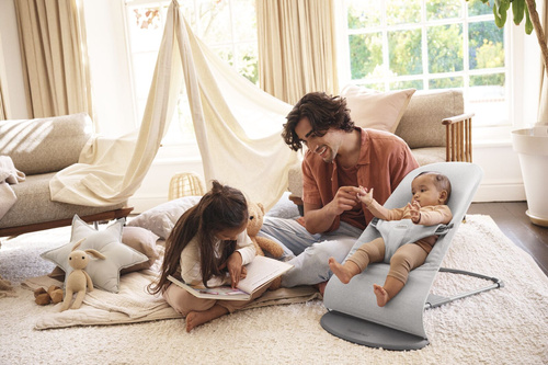 BABYBJÖRN - Bouncer BLISS Woven - Light grey mélange