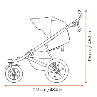 Thule Urban Glide 3 Stroller - Mid Blue