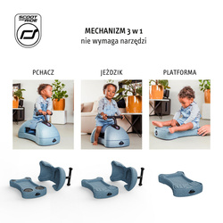 SCOOTANDRIDE - My First Ewolucyjny jeździk pchacz 3w1 6 m+ Steel