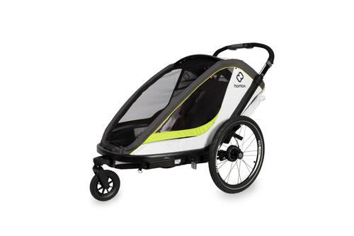 Hamax - Bike trailer for kids BREEZE, double - White/green