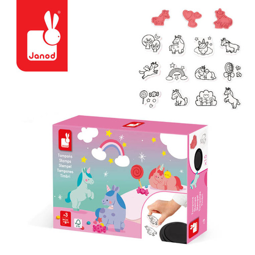 Janod - Creative set Stamps Unicorn 3+
