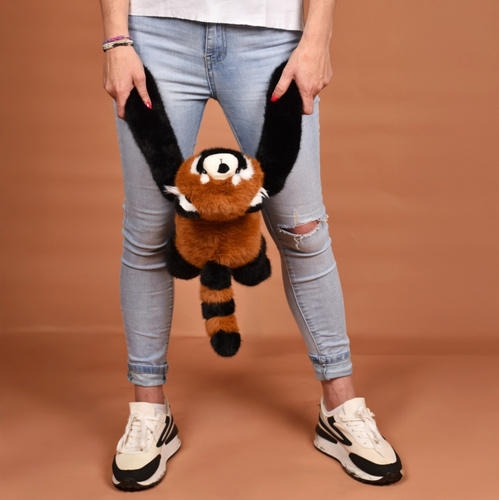 DOUDOU – Histoire d'Ours weighted red panda plush, 50 cm, orange
