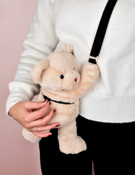 DOUDOU – plush teddy bear shoulder bag, Doudou et Compagnie, ivory