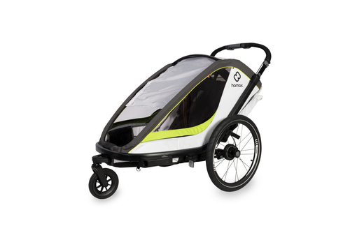 Hamax - Bike trailer for kids BREEZE, double - White/green