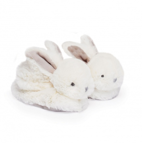 DOUDOU – gift set – Lapin Bonbon baby booties, Doudou et Compagnie, white taupe