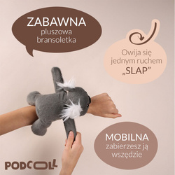 DOUDOU – Podcoll grey koala plush slap bracelet, Histoire d'Ours