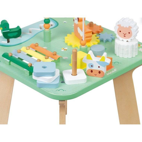 Janod - Multifunctional wooden educational table Meadow 12 m +