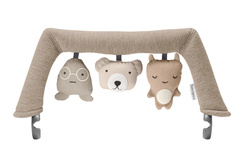 BABYBJORN - BLISS Woven bouncer, Petal Quilt, sand grey + Soft Friends toy