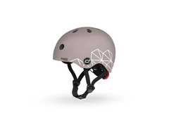 SCOOTANDRIDE - XXS-S helmet for children 1-5 years Brown Lines