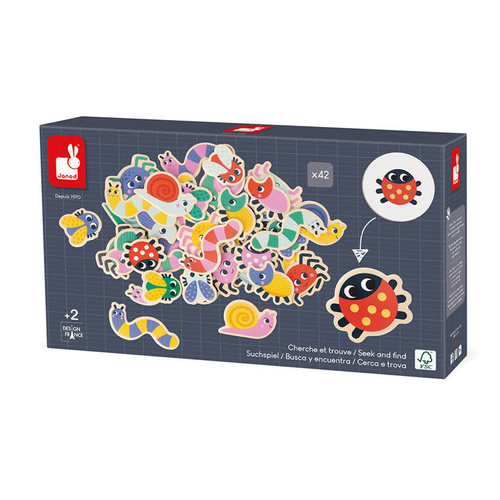 Janod - Hide and seek game Garden 2+