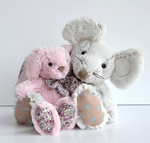 DOUDOU – plush rabbit Histoire d'Ours, 25 cm, pink