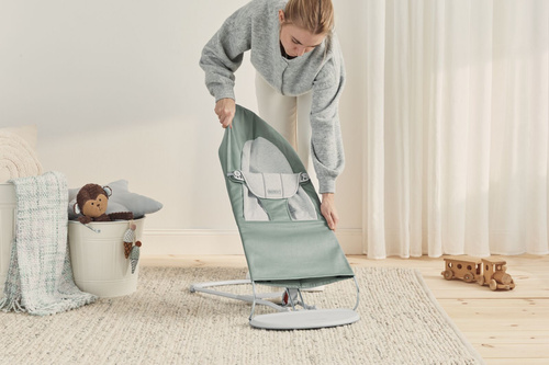 BABYBJORN - Bouncer Balance Soft Light Sage/Grey, WOVEN/JERSEY