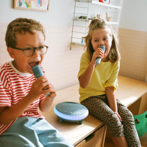 Kidywolf – portable karaoke speaker with microphones Kidykaraoke, blue