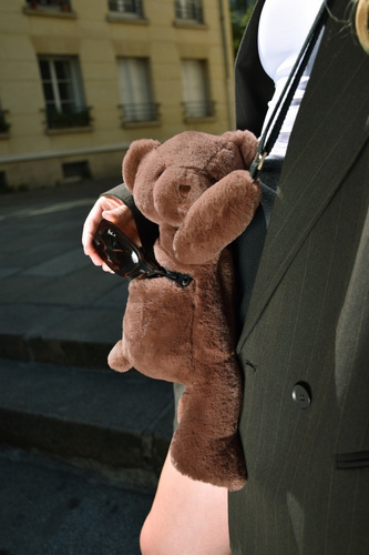DOUDOU – plush teddy bear shoulder bag, Doudou et Compagnie, brown