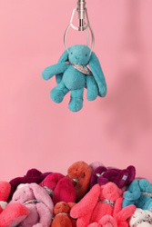 DOUDOU – Lapin Fleurette plush rabbit by Doudou et Compagnie, 35 cm, turquoise