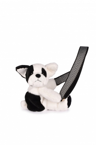 DOUDOU – plush dog shoulder bag, Doudou et Compagnie, black and white
