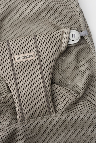 BABYBJORN - Fabric Seat for Baby Bouncer Bliss Grey Beige, Mesh