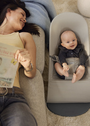BABYBJÖRN - Bouncer BLISS Woven/Jersey Tri Fabric, Sand Grey