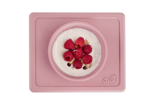 EZPZ Silikonowa miseczka z podkładką 2w1 Mini Bowl różowy
