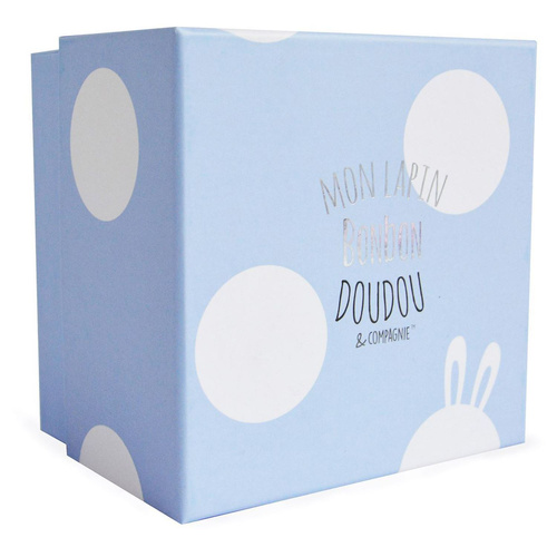 DOUDOU - Bonbon plush rabbit Doudou et Compagnie, 16 cm, blue