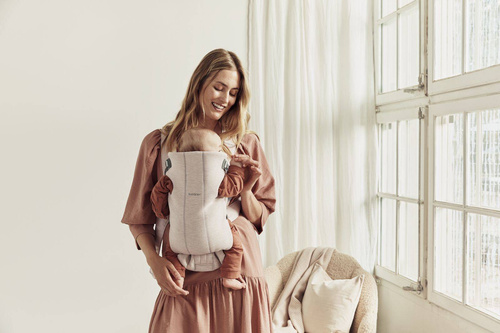 BABYBJÖRN - Baby Carrier MINI 3D Jersey, Light beige