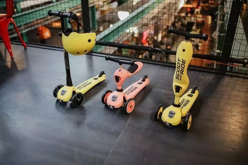 SCOOTANDRIDE - Highwaykick 2in1 Ride and scooter 1-5 years Lemon