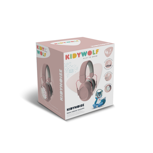 Kidywolf - KIDYNOISE noise-canceling headphones for children, pink
