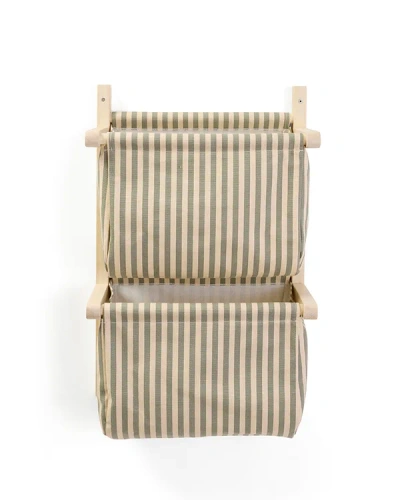 KID'S CONCEPT - wall storage textile stripe, green