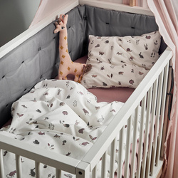 LEANDER - junior bedding, 100x135 cm, forrest, dusty rose