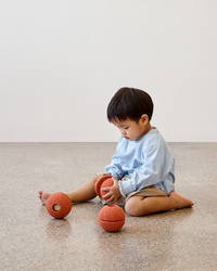 MODU - 3x Foam Ball, burnt orange / dusty green