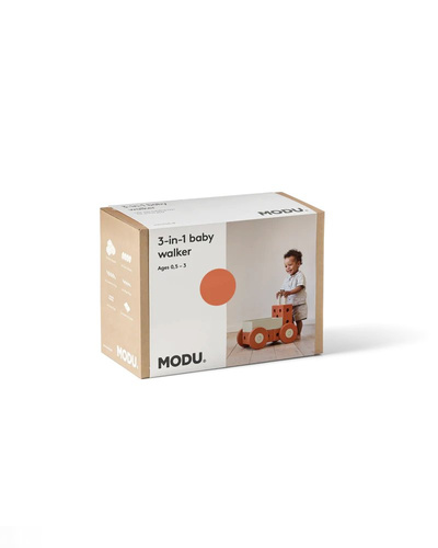 MODU - 3-in-1 Baby Walker - Burnt Orange / Dusty Green