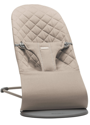 BabyBjörn BLISS Woven bouncer, sand gray + Soft Friends toy