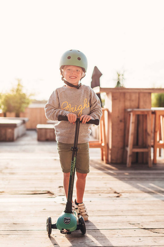 SCOOTANDRIDE - Highwaykick 3 LED - Folding scooter with light-up wheels 3+ Forest