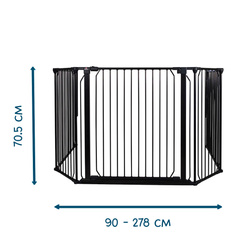 Baby Dan - Carl Wide XX outdoor safety gate, black