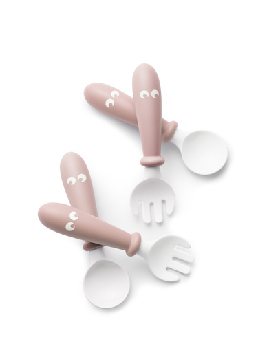 BABYBJÖRN - Baby Spoons and forks Powder Pink