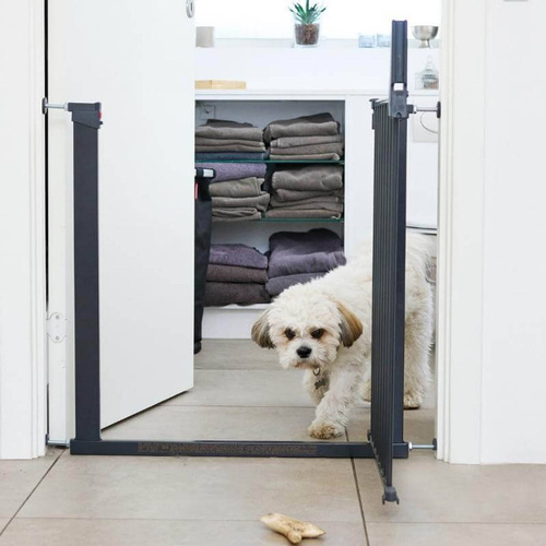 DogSpace - Lassie Pressure Fitted Dog Gate, Black (73.5-79.6cm)