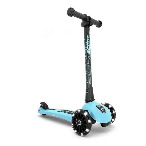 SCOOTANDRIDE - Highwaykick 3 LED - Folding scooter with light-up wheels 3+ Blueberry