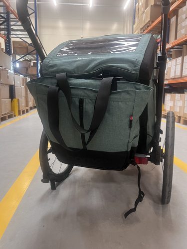 Hamax - Bike trailer for kids COCOON ONE - Green/black
