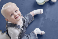 Baby Dan – foam play mat, dusty blue
