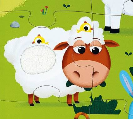 Janod - Sensory puzzle 20 pieces Farm