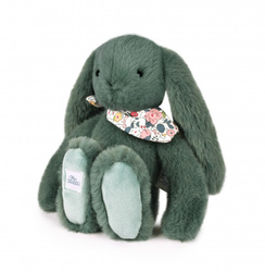 DOUDOU – Lapin Fleurette plush rabbit by Doudou et Compagnie, 35 cm, eucalyptus green