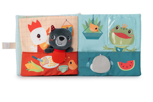 LILLIPUTIENS Activation book with a mini cuddly toy Bon appetit! Wolf Louis 12 m+
