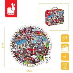 Janod - Observation puzzle in the suitcase Fire brigade