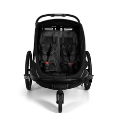Hamax - Bike trailer for kids BREEZE + Jogger wheel, double - Back