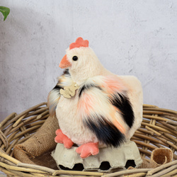 DOUDOU – Poulette plush chicken, Histoire d'Ours, 20 cm, beige