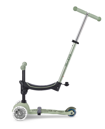 MICRO - Mini2Grow Deluxe LED scooter with handlebar, olive sage
