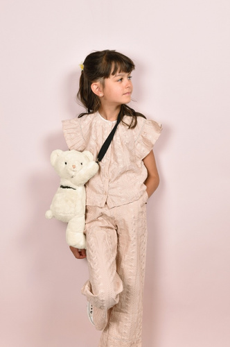 DOUDOU – plush teddy bear shoulder bag, Doudou et Compagnie, ivory