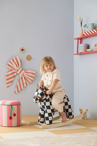 Kid's Concept - pouffe cylinder with storage, pink