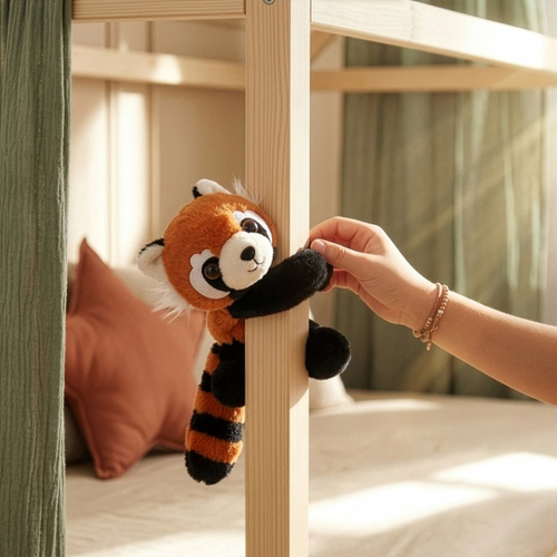 DOUDOU – Podcoll red panda plush slap bracelet, Histoire d'Ours, orange