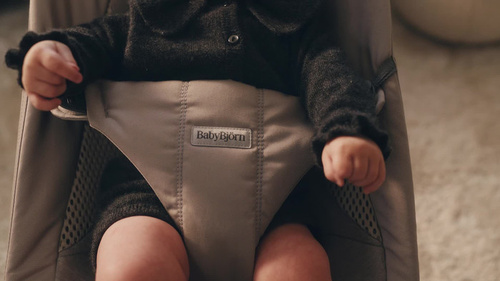 BABYBJÖRN - Bouncer BLISS Woven/Jersey Tri Fabric, Sand Grey